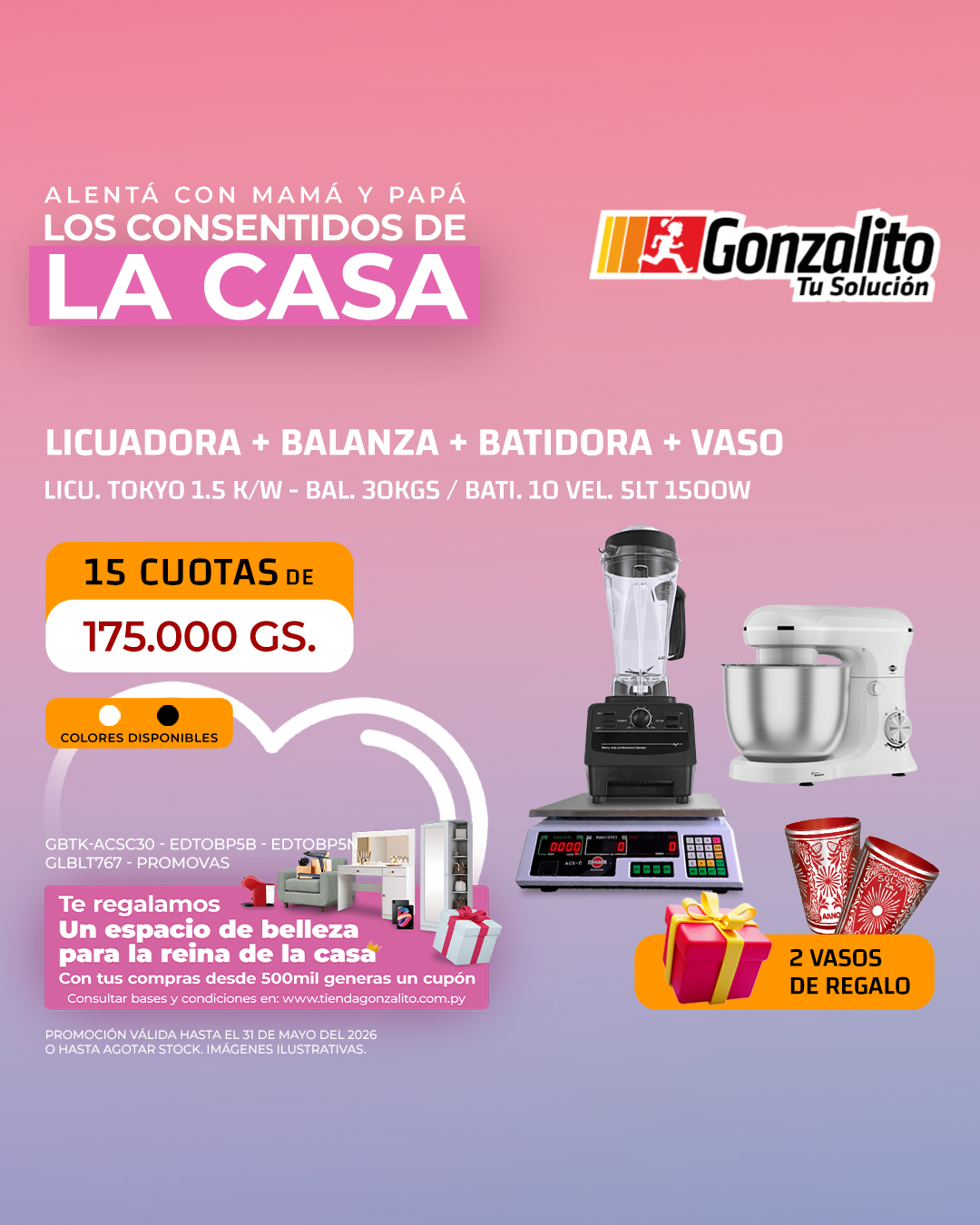 COMBO TOKYO BALANZA ELÉCTRICA + BATIDORA MAXFORCE + LICUADORA ALTA ROTACIÓN