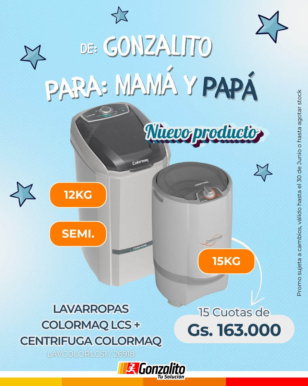 LAVARROPAS COLORMAQ LCS + CENTRÍFUGA COLORMAQ
