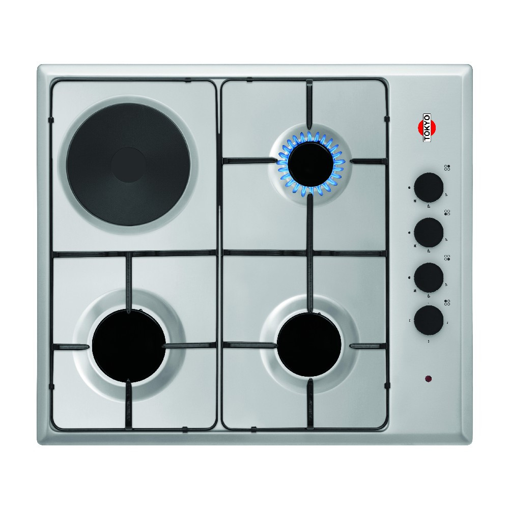 ANAFE COMBINADO TOKYO ANKA 3H A GAS 1ELECTRICO INOXIDABLE