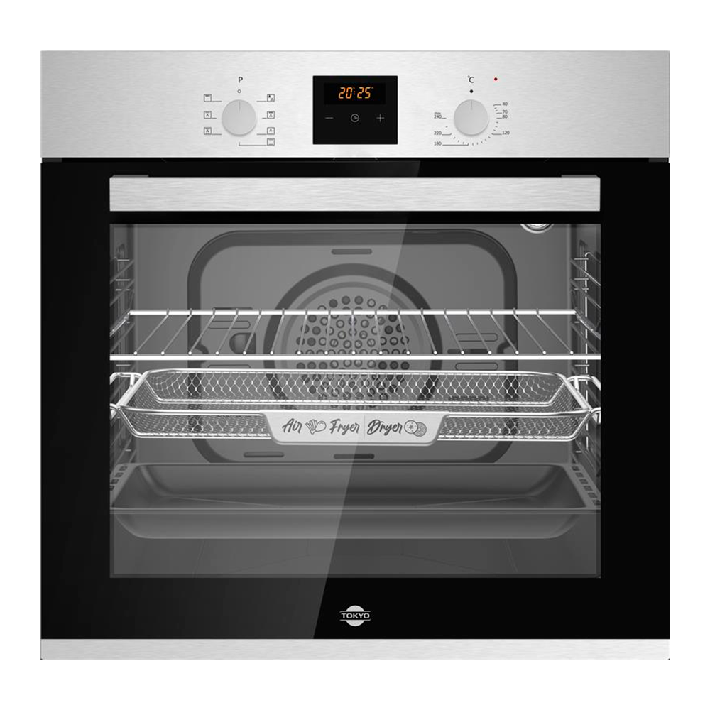 HORNO ELEC EMPOTRABLE TOKYO ELISA 60L INOX DIGITAL CON CONVECTOR Y ESPIEDO- NGO