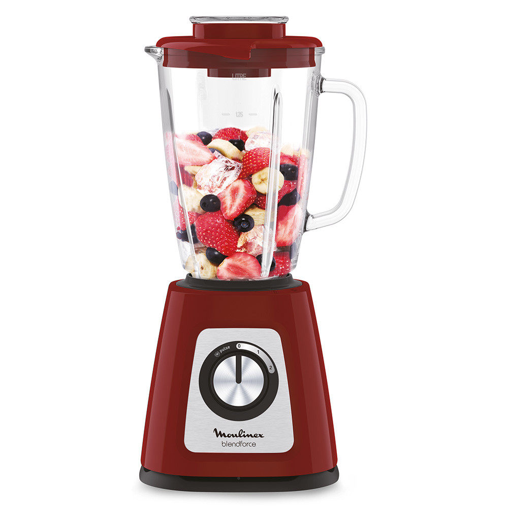 LICUADORA MOULINEX LM430 2V 1,75L 800W VASO VIDRIO ROJA- NGO