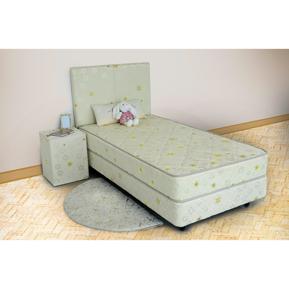 BASE SOMMIER NOGAL NUBE 100X190 INFANTIL- NGO