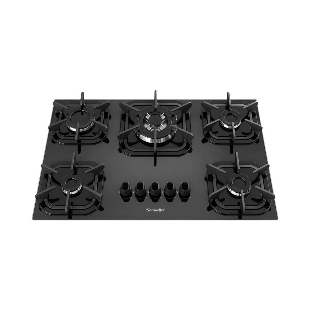 ANAFE MUELLER 5H COOKTOP NEGRO EMPOTRABLE -CON ENCENDIDO AUTOMATICO