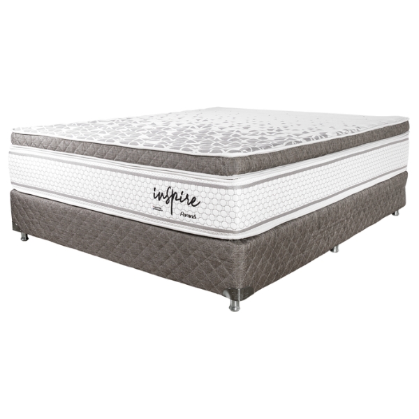 SOMIER INSPIRE 1.60X2.00 120K BEIGE + 2 ALMOHADAS