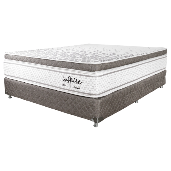 SOMIER INSPIRE 1.60X2.00 120K BEIGE  + 2 ALMOHADAS