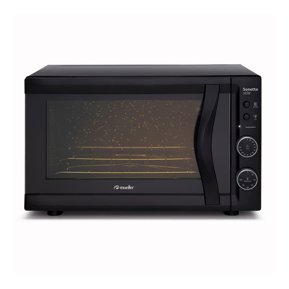 HORNO MUELLER SONETTO NEGRO 44LTS CON TIMER / GRILL / LUZ / 300°