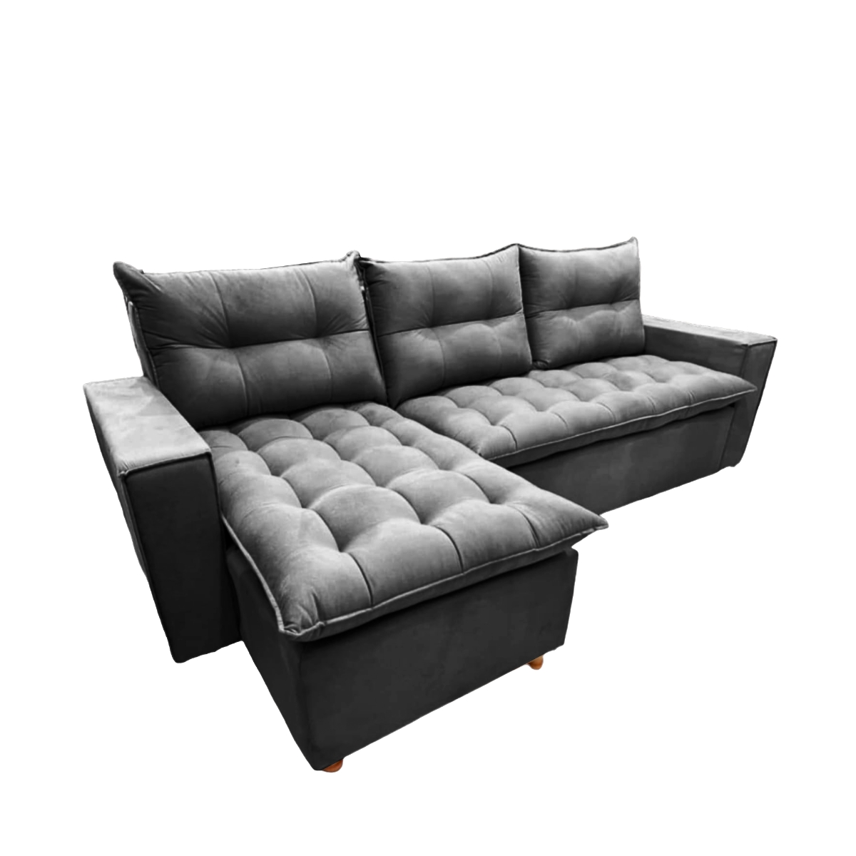 SOFA ESQUINERO KALA GRIS METAL OSCURO