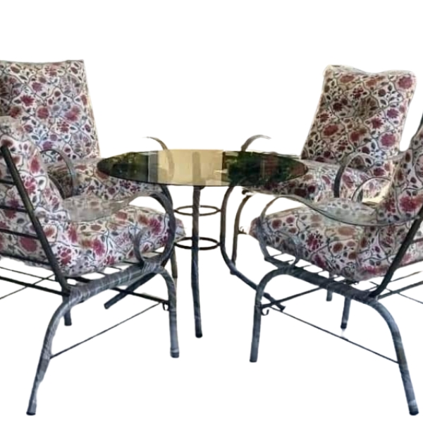 JUEGO DE JARDIN RUSTICO 4 SILLONES+1MESA VID ART 153