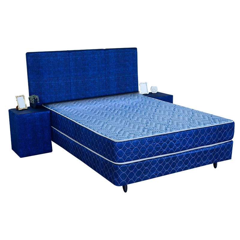 SOMIER COMPLETO NOGAL RELAX 1.40X1.90 AZUL 90K