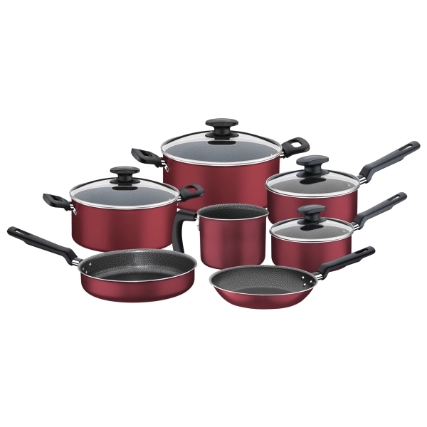 JUEGO DE OLLAS TRAMONTINA LORETO 7P ROJO 20399/783