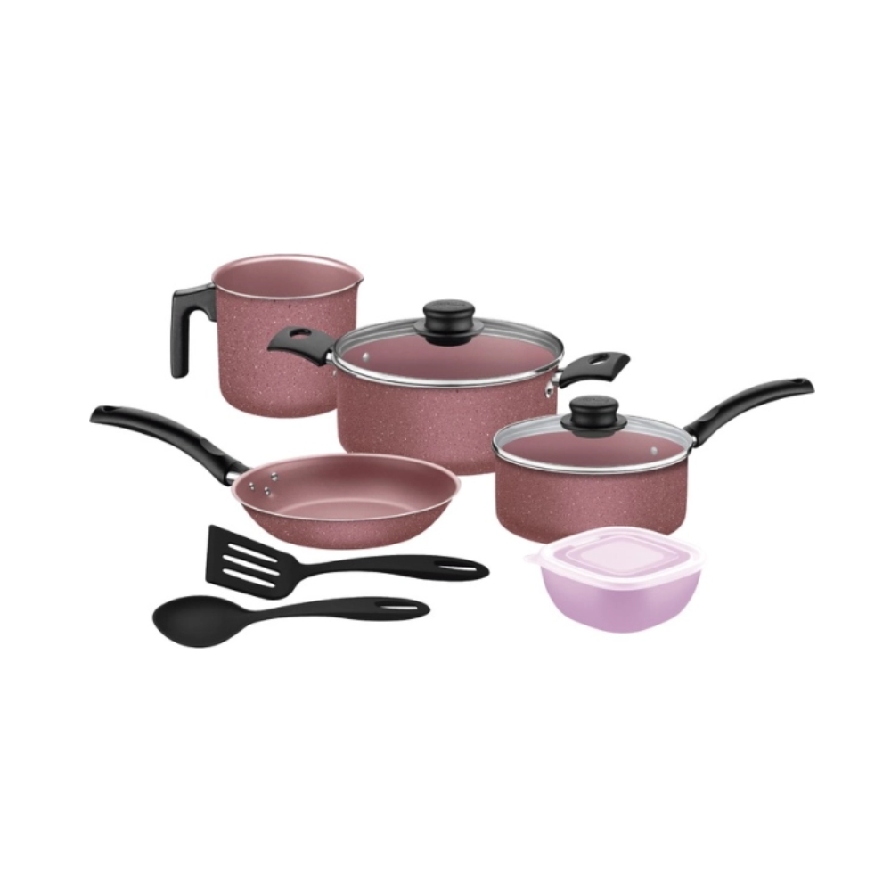 JUEGO DE OLLAS TRAMONTINA TURIM 7P 27899/527 ROSA