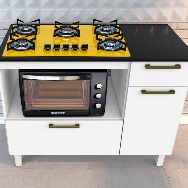 BALCON COOKTOP ZANZINI MASTER 2P 1C BLANCO LACCA 1157