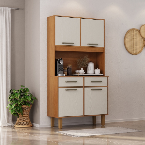 KIT COCINA ZANZINI POP PLUS 4 PUERTAS 2C 279 CINAMOMO / AREIA