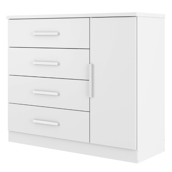 COMODA ZAPATERA ZANZINI GENOVA PLUS 1P 4C BLANCO 4276